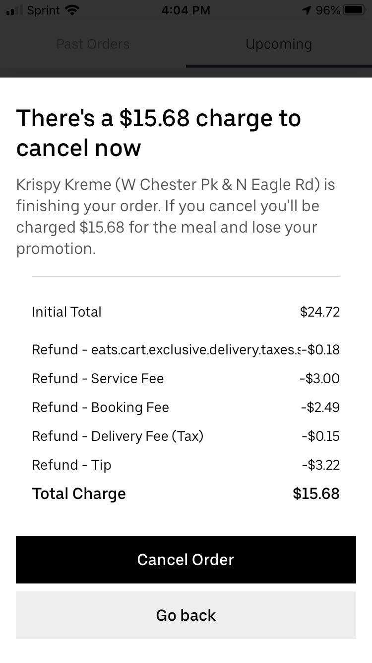 Can I Delete Uber Eats Order?