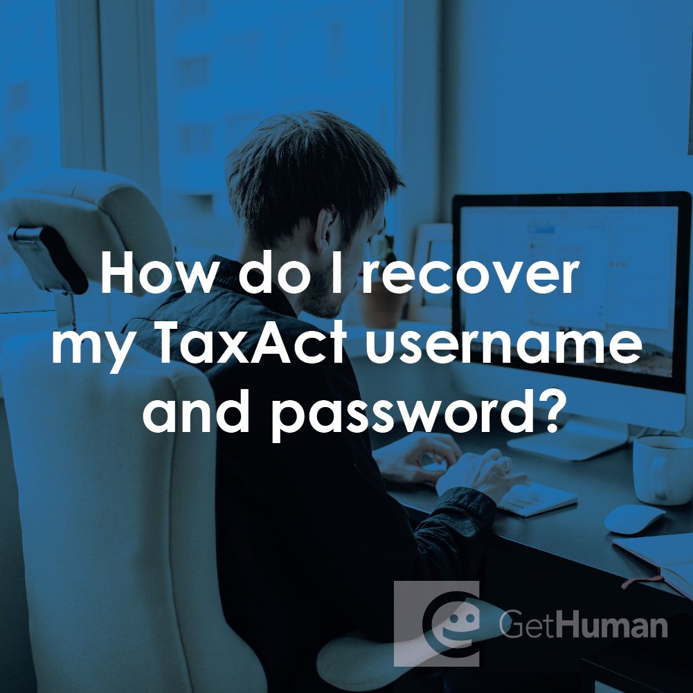 Taxact Account Recovery