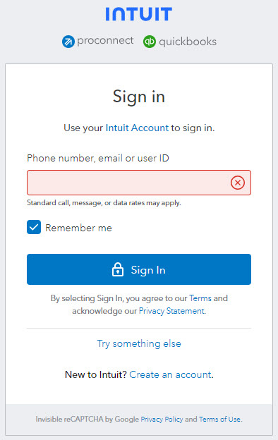 Intuit Account Recovery
